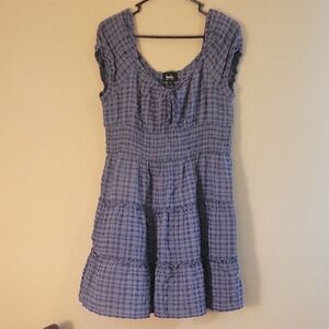 Blue Plaid Women's Dress
